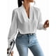 thumbnail image 1 of Blusas de Trabajo para Mujer, Blusas de Larga, Blusas de Oficina con Cuello en V, Blusas de para Mujer XXL, 1 of 10
