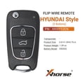 thumbnail image 2 of 5× Xhorse Universal Wire Flip Remote Hyundai Style 3 Buttons XKHY02EN, 2 of 7