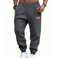 thumbnail image 2 of Cuffed Sweatpants Baggy Loose Fit Lightweight Lounge Fleece Casual Fall Sweatpants Men Joggers 2025 Dark Gray XL, 2 of 3