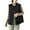 #2_Black, variant on Women's Retro Quilted Puffer Vest - Lightweight Sleeveless Button/Zip Winter Waistcoat, Loose Boyfriend-Style Diamond Texture Outerwear with Pockets