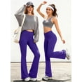 thumbnail image 5 of ValueVibe Womens Flare Yoga Pants with Pockets Bootcut Yoga Leggings High Waist Tummy Control Workout Pants, Purple 2XL, 5 of 8