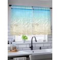 thumbnail image 5 of Sheer Curtains 54 Inch Length, Beach Ocean Semi Sheer Curtains Light Filtering Window Treatment, Blue Sky Sea Waves Nature Landscape Privacy Voile Drapes for Living Room Bedroom 52x54 Inch, 5 of 7