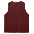thumbnail image 4 of TOPTIE 5 Pack Volunteer Vest Waiter Bartender Work Uniform, Supermarket Clerk Workwear-Burgundy-2XL, 4 of 7