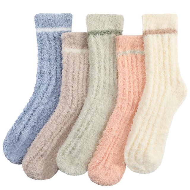 Calcetines tipo pantuflas Fuzzy Socks Tavaleu para mujer, acogedores, de invierno