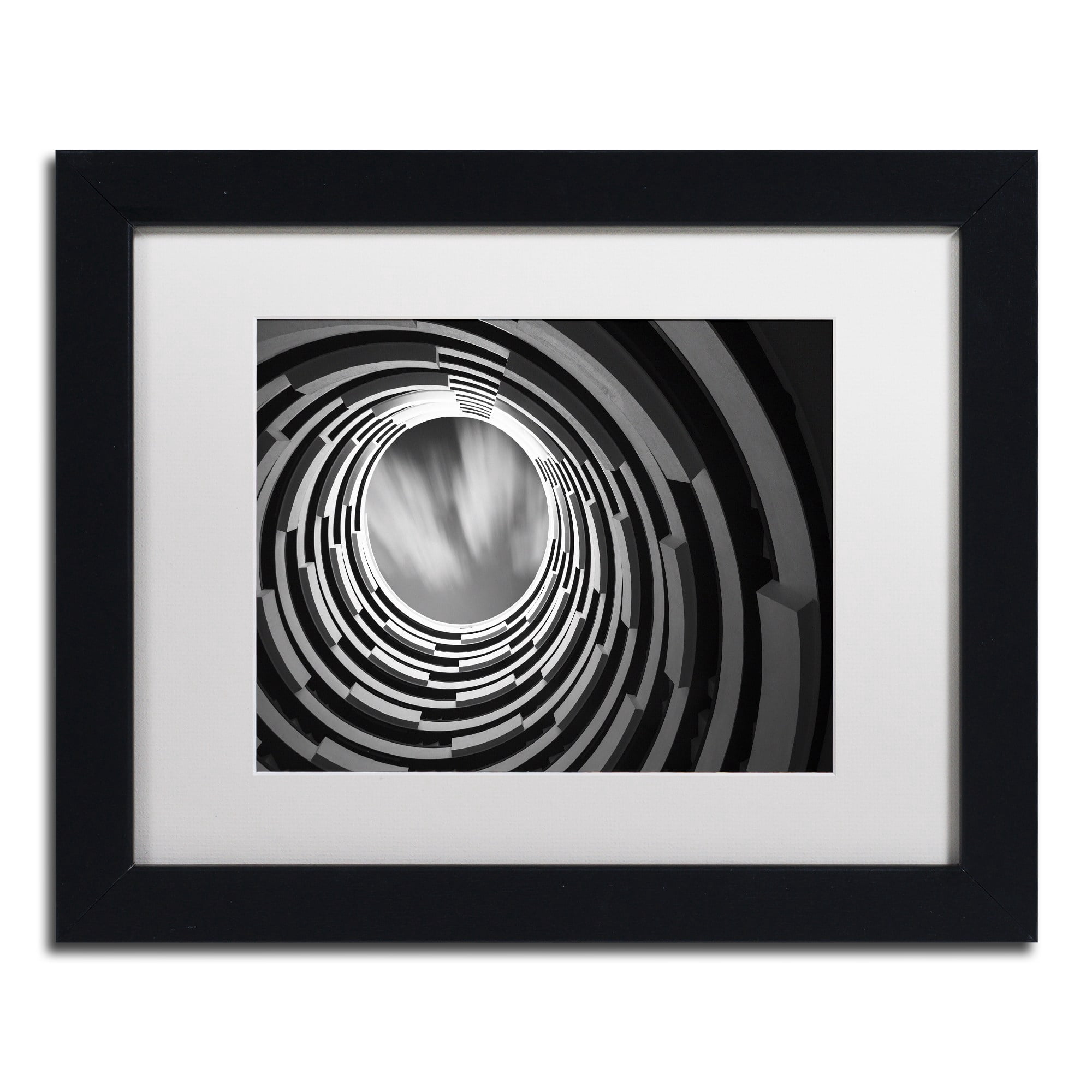 Trademark Fine Art "Pozo" Canvas Art by Moises Levy White Matte, Black Frame