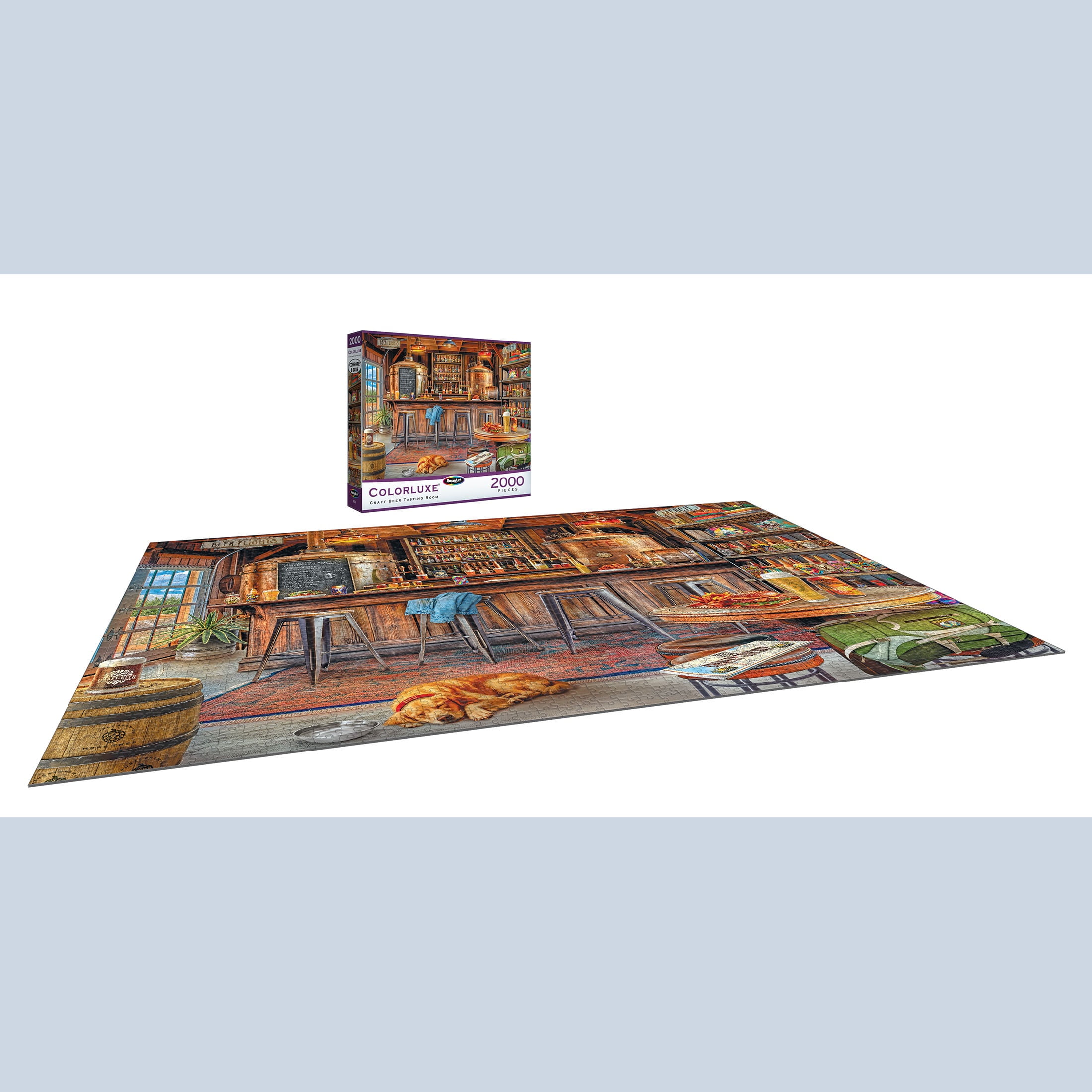 RoseArt Colorluxe 2000-Piece Craft Beer Tasting Room Adult Interlocking Puzzle