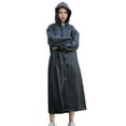 thumbnail image 2 of SPRING PARK Raincoat Waterproof Rain Jacket Outdoor Womens Mens Hooded Drawstring Long Coat Unisex, 2 of 7