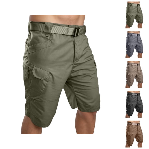 Tactical Shorts for Men Summer Casual Slim Fit Stretch Lightweight Outdoor Gym Cargo Shorts with Pockets