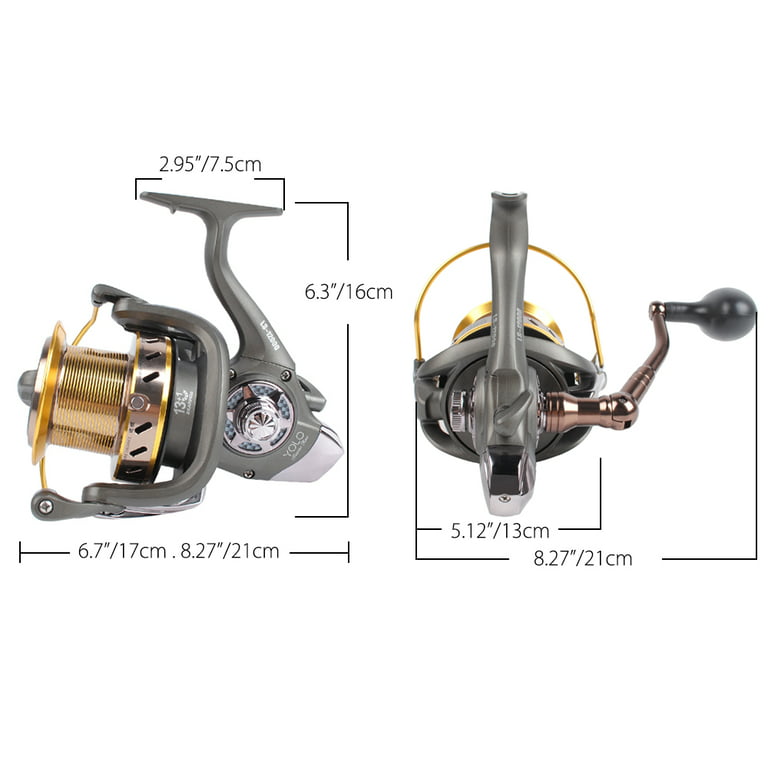 Dr.Fish Saltwater 10000/12000 Spinning Reel for Surf Fishing, 13+1 BBS 48lb Max Drag Ultra High Capacity Long Casting Offshore Big Game Fishing Reel