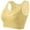 Yellow, variant on OSOLU Women Hollow Back Yoga Vest Fixed Chest Pad Style Wireless Gathered Sports Bra Workout Sports High Support Comfortable Bralettes Black XL