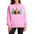 thumbnail image 4 of Mifsaly Women Christmas Sweatshirts Xmas Tree Merry and Bright Shirt Loose Crewneck Long Sleeve Tops Pullover Sweater Watching Movies Tshirts Funny Gifts Blouse 2025 Fashion Holiday Outfits, 4 of 5