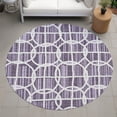 thumbnail image 6 of Addison Rugs Chantille Indoor/Outdoor Transitional Geometric Plum Machine Washable Round Rug, 8' x 8', 6 of 7