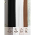 thumbnail image 6 of Brown Black White Boho Sheer Curtains 54 Inch Length 2 Panels Set for Living Room/Bedroom, Contemporary Modern Art Semi Curtain Sheers Drapes Rod Pocket Curtains Window Treatment Set 52''x54''x2, 6 of 7