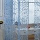 thumbnail image 4 of Cortina transparente innovadora y elegante con diseño floral translúcido para sala de estar, estudio, dormitorio, azul cielo, 100 x 250 cm (con ganchos)., 4 of 5