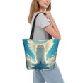 thumbnail image 6 of KLL Tote Bag for Women Sunshine Cute Winged Cat Print Shopping Grocery Reusable Bags for Office School Shopping Travel, 6 of 6