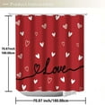 thumbnail image 3 of Uuiauoio 4 Pcs Valentine's Day Shower Curtain Set, Non Slip Rugs Toilet Lid Cover U Shape Bath Mat and Love Heart Shape Red Bathroom Supplies for Valentines Accessories Decor Set, 3 of 9