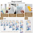 thumbnail image 6 of Dragonfly Flowers Window Privacy Film, Blue Purple Watercolor Spring Plant Static Cling UV Sun Blocking Heat Control Window Tint, Non-Adhesive One Way Windows Privacy Cover 17.7''x78.7'', 6 of 7