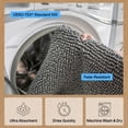 thumbnail image 6 of GORILLA GRIP Ultra Absorbent Grippy Doormat for Muddy Dog Paws, 30x20 Machine Washable Soakstopper Rugs Cleaner Floors, Bed Mat for Dirty Dogs, Indoor Entrance Door Rug Pet Bed Mats Paw Gray, 6 of 10