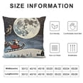 thumbnail image 5 of BANET Throw Pillow Cover Christmas and Snow Night Big Lumbar Pillow Case Cushion for Sofa Couch Bed Standard Queen White, 5 of 5