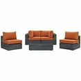 thumbnail image 2 of Modway Summon 5 Piece Outdoor Patio Sunbrella® Sectional Set in Canvas Tuscan, 2 of 8