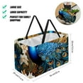thumbnail image 2 of Peacock Large Capacity Reusable Foldable Oxford Cloth Storage Basket: Tote Bag, Laundry Organizer, and Storage Box, 2 of 7