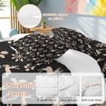 thumbnail image 2 of Christmas Reindeer Bedding Duvet Cover Set King Size 4 Pieces Snowflakes Leaf Plant Winter Black Bedding Set with Zipper Closure, 1 Comforter Cover 92x106 Inches 1 Flat Sheet & 2 Pillow Cases, 2 of 7