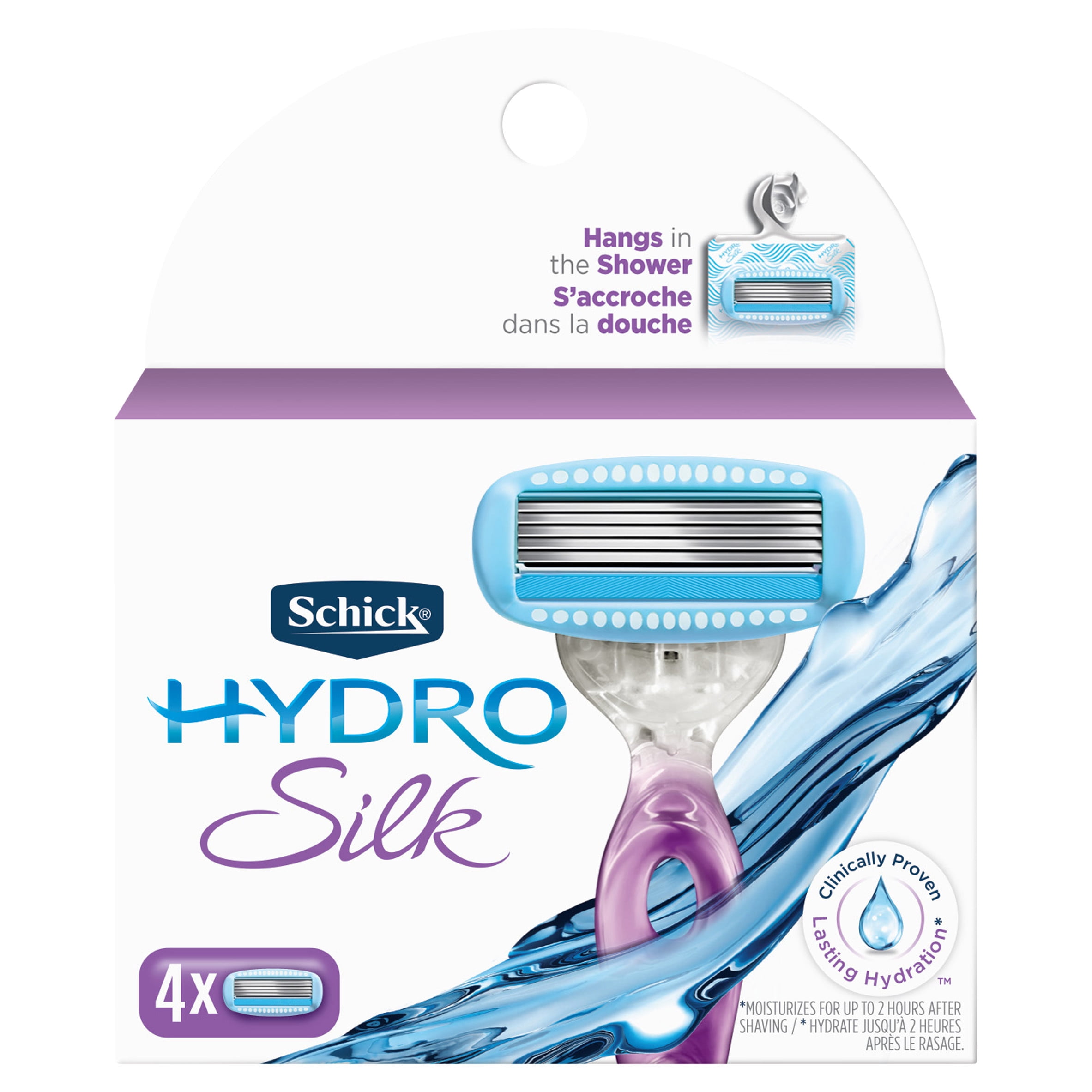 Schick Hydro Silk Women's Shower Ready Refill Razor Blades 4 Count