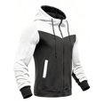 thumbnail image 6 of UAYOTSE Mens Color Block Fleece Full Zip Hooded Jacket Drawstring Long Sleeve Hoodie for Street Wear and Daily Training, 6 of 9