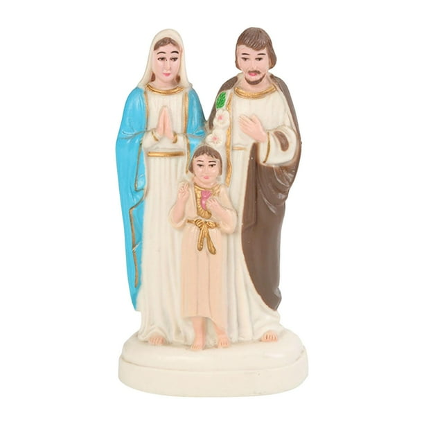 Estatua de la Sagrada Familia, Colección de Figuras Religiosas Artesanía Jesús María José Inicio Vistoso