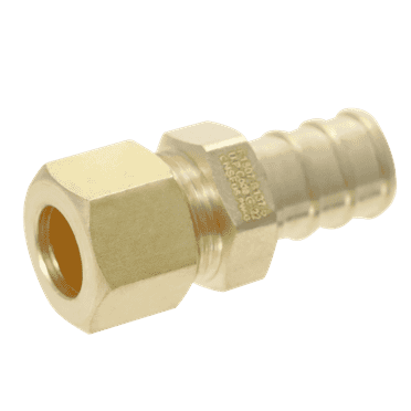 2 Pcs XFITTING OD Compression 3/8 Inch x 1/2 Inch Pex Transition Straight Adapter, 26-5-2=2X