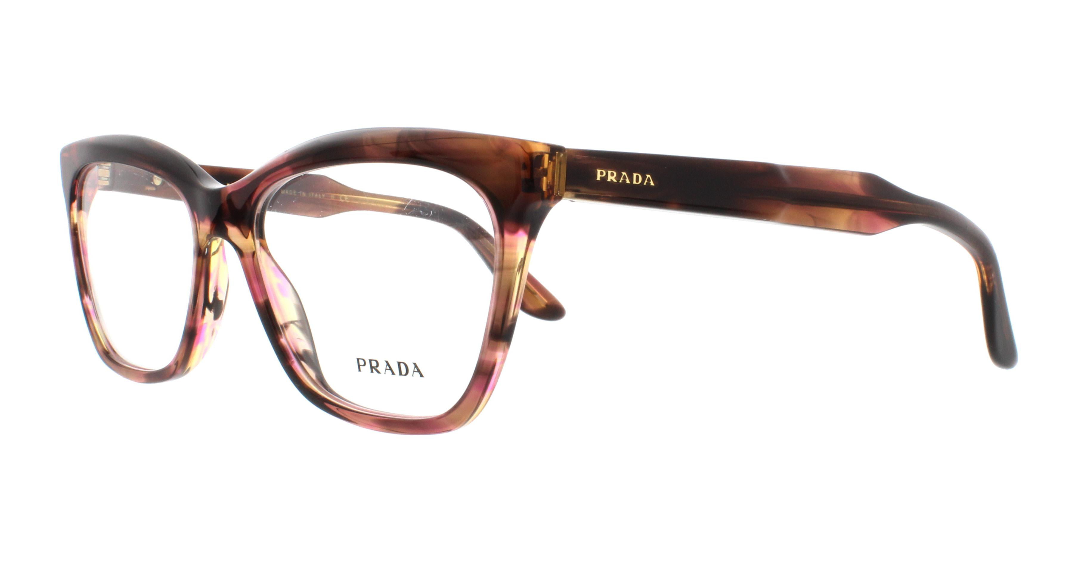 PRADA Eyeglasses PR24SV UEO1O1 Striped Brown 53MM - Walmart.com