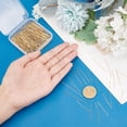 thumbnail image 3 of 1Boxs 320pcs 4 Sizes 18k Gold Plated Flat Head Pins Jewelry Making Head Pins 21/23 Guage Beading Pins for Earrings Pendants Bracelets Necklaces Jewelry DIY Handicrafts, 3 of 6