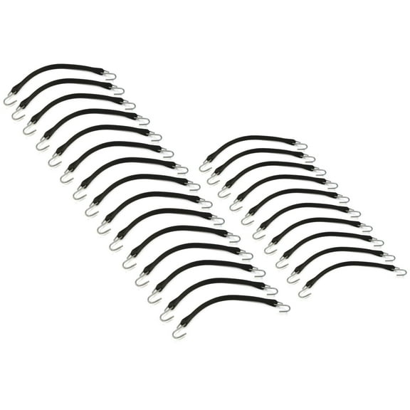 The ROP Shop | 8001013 100% Natural Rubber Heavy Duty 15" Bungee Cord Tie Down Tarp Straps