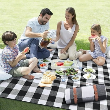 Nesphy Waterproof Picnic Blanket - Large 79"x59" Sandproof Outdoor Mat For Beach, Park, Camping