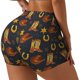 thumbnail image 1 of Balery Wild West Golden Horseshoe Pantalones cortos de entrenamiento estampados para mujer, sin costuras, ajustados, para gimnasio, yoga, correr, deportes, ejercicio activo, fitness.-Large, 1 of 8