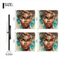 thumbnail image 3 of Square Wall Clock,Beautiful Black Woman With African Head Wrap,Silent Non-Ticking Wall Clock Decor for Home Office Kitchen Living Room Bedroom(14inch), 3 of 4