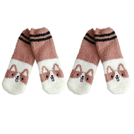 

4 pairs * 2 Pairs Of Women Casual Animal Print Cotton Pattern Lady Socks Tube Comfortable Socks compression socks for women thigh high