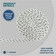 thumbnail image 6 of Five Oceans Anchor Rode and Chain - Hand-Spliced Anchor Rope and Chain Kit, 1/2" x 100' Nylon 3-Strand Anchor Rope with 1/4"x10' Hot-Dipped Galvanized Steel Anchor Chain, Shackle and Thimble - FO4572, 6 of 9