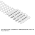 thumbnail image 4 of Unique Bargains Miniature Garden Fence, 35 Inch Long Decorative Picket Fence, White 4Pack, 4 of 5
