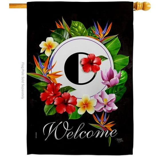 Breeze Decor H130275-BO Tropical O Summertime 28 x 40 in. Double-Sided Decorative Vertical House Flags for Decoration Banner Garden Yard Gift