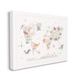 thumbnail image 3 of Stupell Industries Native Wildlife Animals Countries World Map Education Graphic Art Gallery Wrapped Canvas Print Wall Art, Design by Andrea Jasid Grassi, 3 of 7