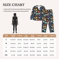 thumbnail image 4 of Pofeuu Bowling Ball Print Womens Pajamas Set Long Sleeve Sleepwear Button Down Nightwear Soft Pj Lounge Sets Button Down Pajamas Women-Small, 4 of 7