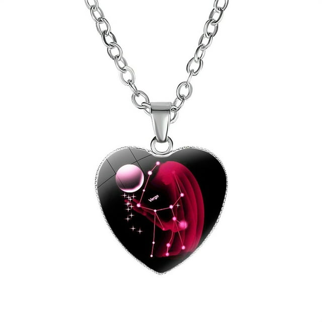 Collier Pendentif Constellation Constellation Constellation en Croissant de Mode 12 Constellations