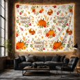 thumbnail image 6 of Thankful Harvest Among Pumpkins and Pie, Cozy Watercolor for Home Decor Fans, Botanical Wall Art, Thanksgiving Hostess Gift, Tapestry Wall Hanging for Dining Room and Kitchen, 6 of 7