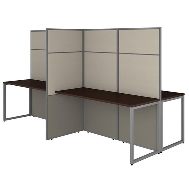 Scranton & Co Contemporary 60W 4 Person Cubicle Desk with 66"H Panels