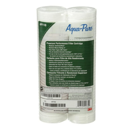 Cartuchos de filtro de agua 3M Aqua-Pure AP110, paquete de 2 unidades para AP11T