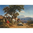 thumbnail image 3 of Curt Victor Clemens Grolig 18x14 Black Modern Framed Museum Art Print Titled - Arab Horseman in the Mountains, 3 of 5