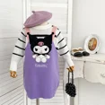 thumbnail image 3 of Vestido de suéter de dibujos animados Kawaii Kuromi para niños y niñas, Vestido de punto de princesa falso de dos piezas, algodón de Navidad, alta calidad, 3 of 5