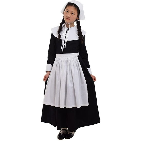 GRACEART Renaissance Pilgrim Girl Puritan Costume 100% Cotton (14)