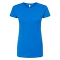 thumbnail image 4 of Tultex Women’s Slim Fit T-Shirt, Women's Short Sleeve Tee, Soft Ring-Spun Cotton Tee, Royal, M, 4 of 5